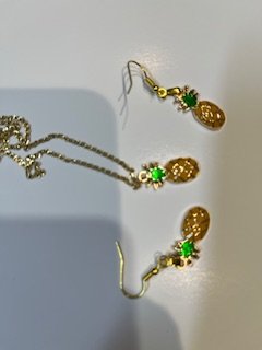 BL019 Pineapple Necklace &amp; Earring Set