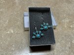 BL014 Half Flower Turquoise Earrings