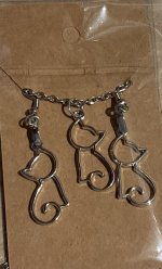 BL018 silver Cat Necklace &amp; Earring Set