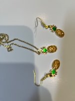 BL019 Pineapple Necklace &amp; Earring Set