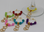 WC005 Cat Wine Charms, Set of 6